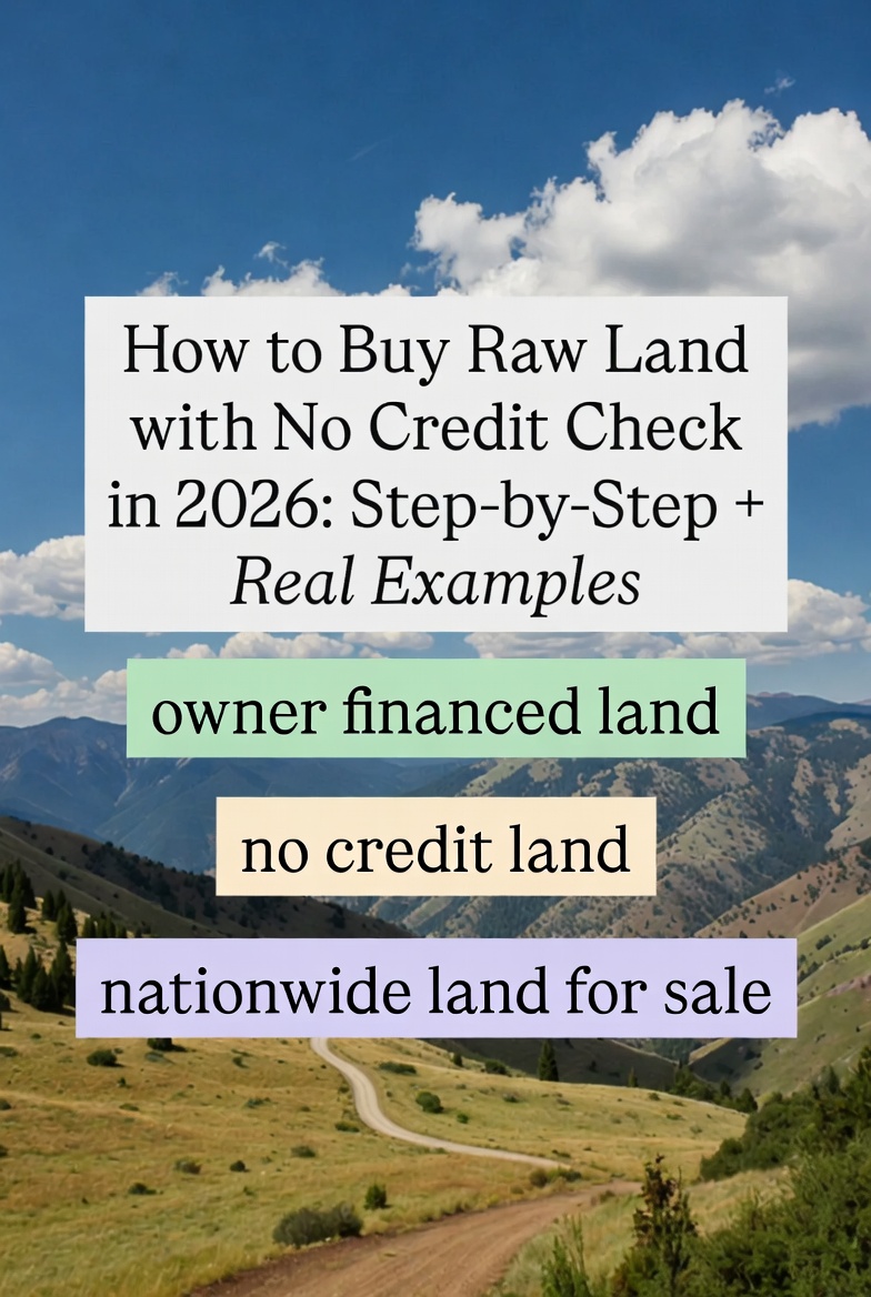 How to Buy Raw Land with No Credit Check in 2026: Step-by-Step + Real ...